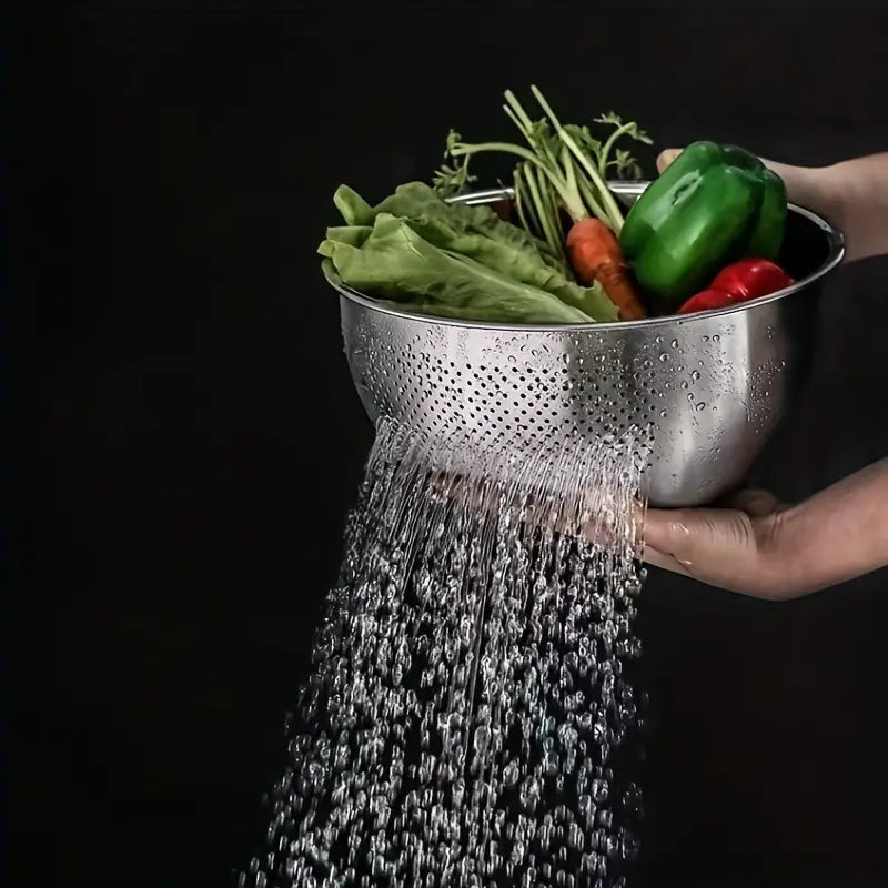 Stainless Steel Multi-Purpose Kitchen Strainer with Handle