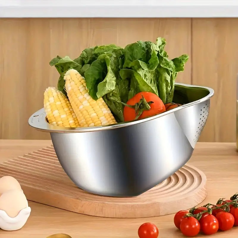 Stainless Steel Multi-Purpose Kitchen Strainer with Handle