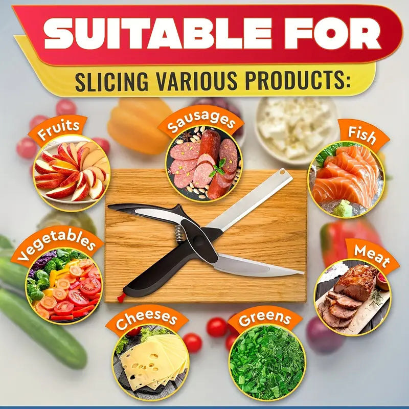 Clever Cutter - 2 in 1 Kitchen Knife / Cleaver Cutters