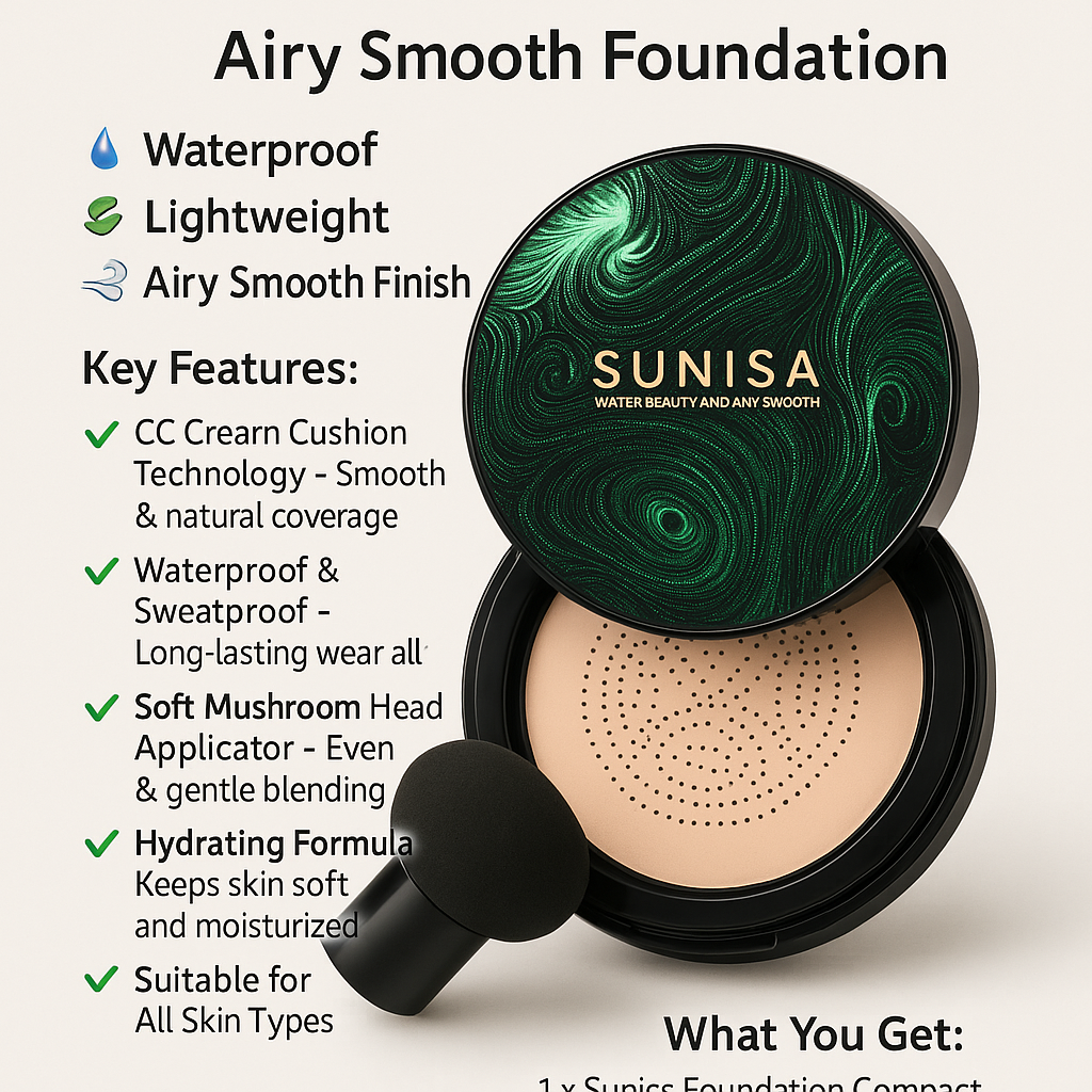 Sunisa 3 in 1 Air Cushion Waterproof foundation CC Cream