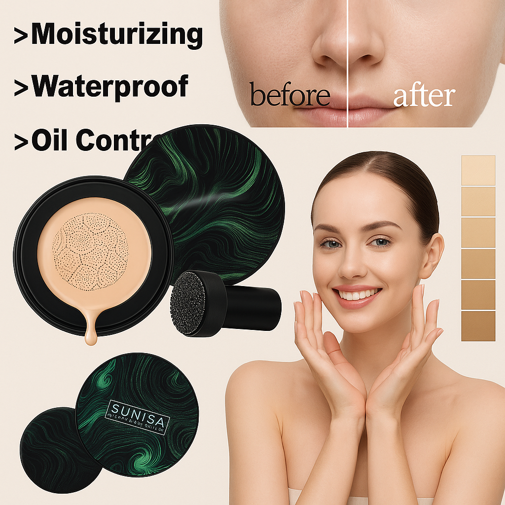 Sunisa 3 in 1 Air Cushion Waterproof foundation CC Cream