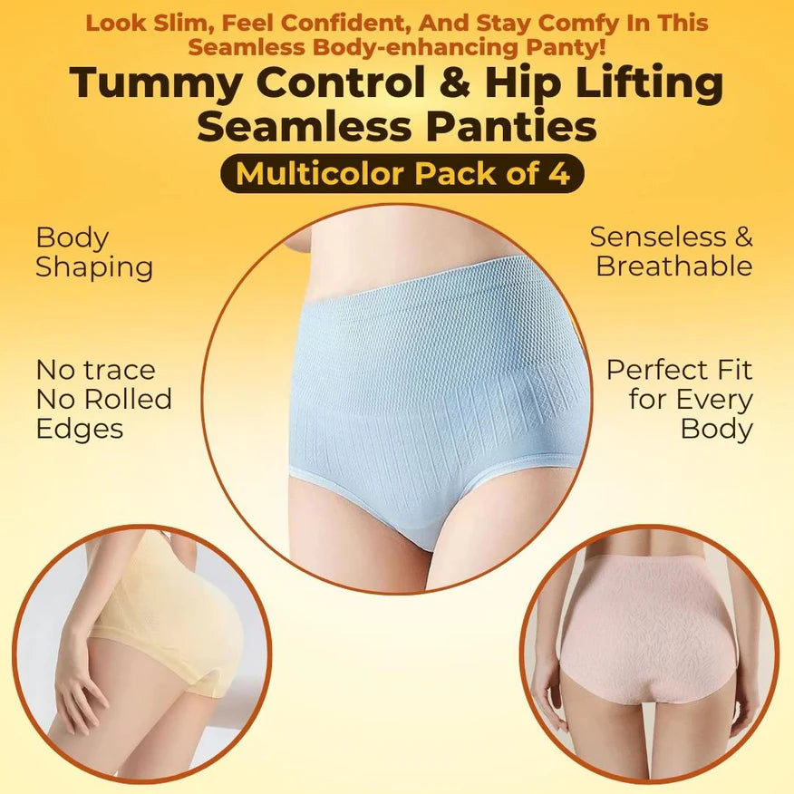 Women's Seamless Underwear for Women (Multicolor) (Pack of 4)