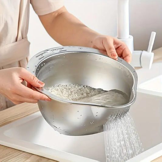 Stainless Steel Multi-Purpose Kitchen Strainer with Handle