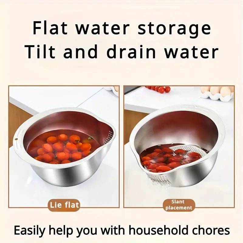 Stainless Steel Multi-Purpose Kitchen Strainer with Handle