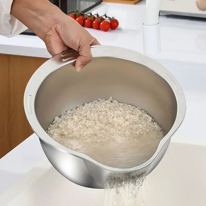Stainless Steel Multi-Purpose Kitchen Strainer with Handle
