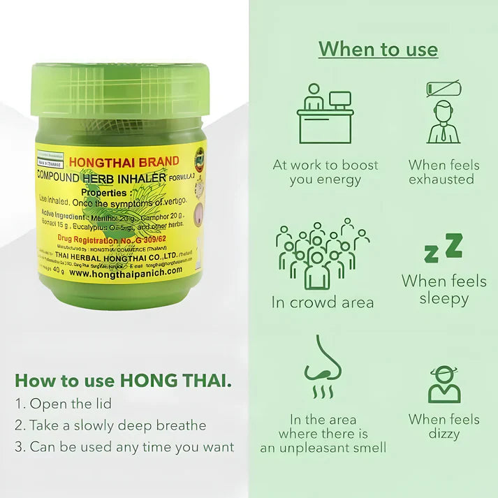 Hong Thai Traditional Herbal Inhaler 🌿🌬️ (Limited stock 🔥 Buy Now🔥🔥)